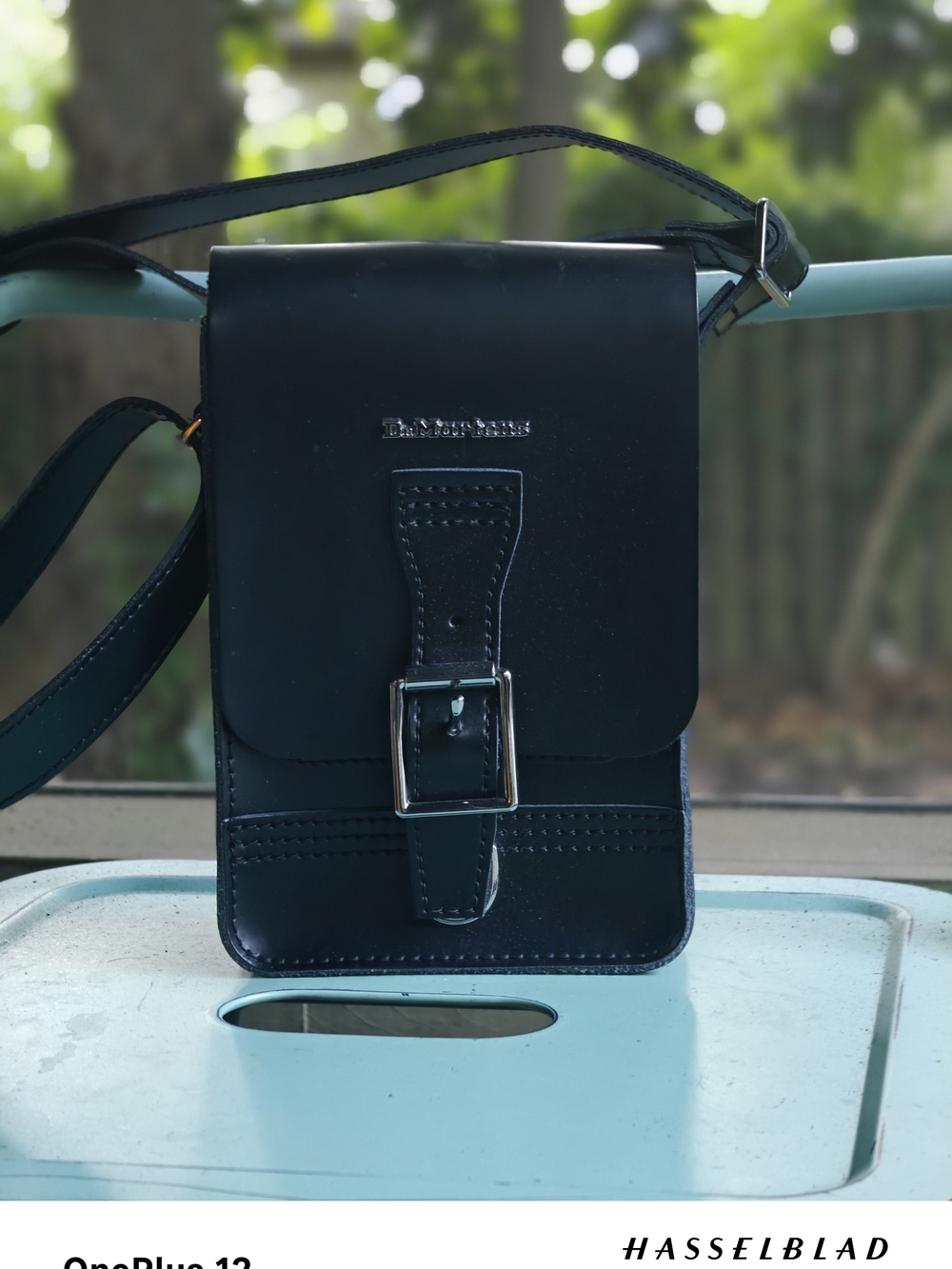 Dr. Martens Black Leather Buckle Crossbody Bag